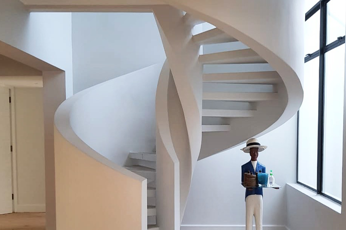 Escalier colimaçon en Corian